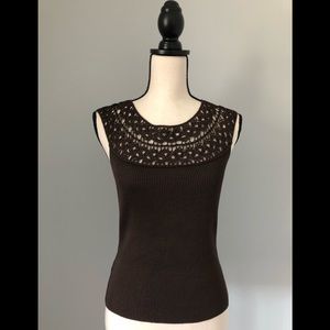 Ann Taylor Sleeveless Sweater Top